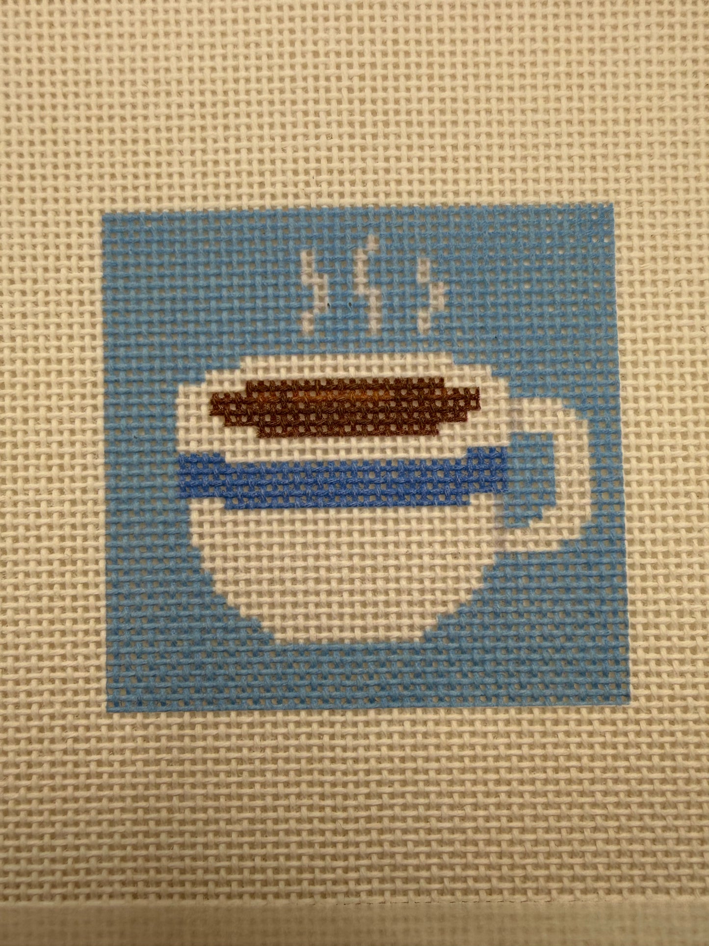 Coffee Cup - 13 mesh - 7 x 7 - Needlepoint Canvas