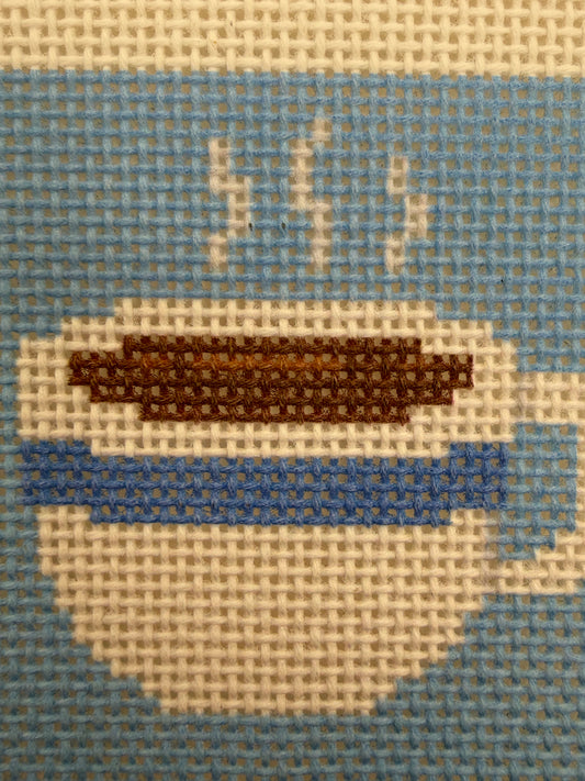 Coffee Cup - 13 mesh - 7 x 7 - Needlepoint Canvas