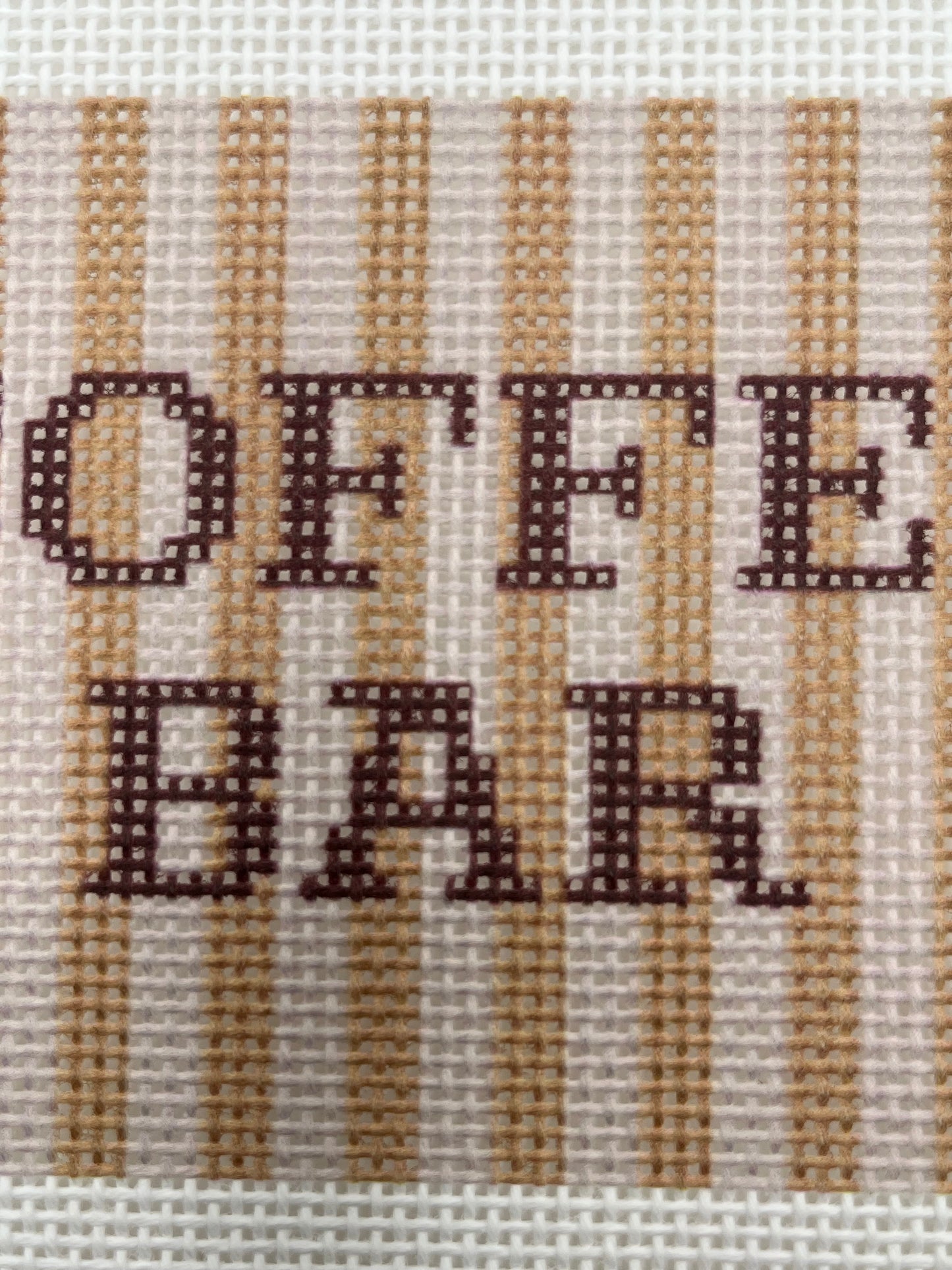 Coffee Bar - 13 mesh - 9x7 - Needlepoint Canvas