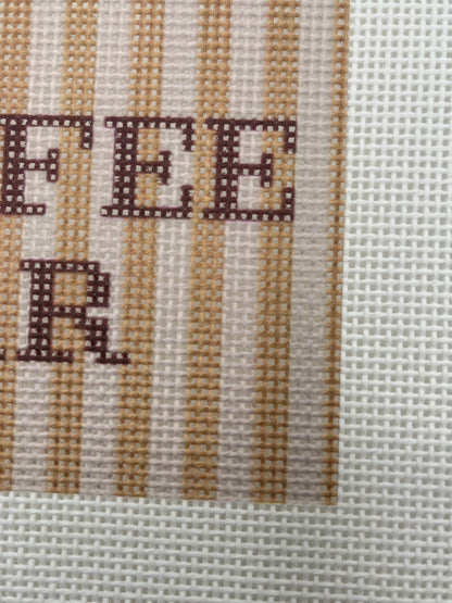 Coffee Bar - 13 mesh - 9x7 - Needlepoint Canvas