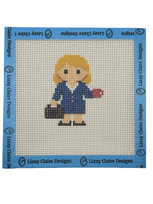 Corporate Lizzy Claire - 13 mesh - 6 x 6 - Needlepoint Canvas