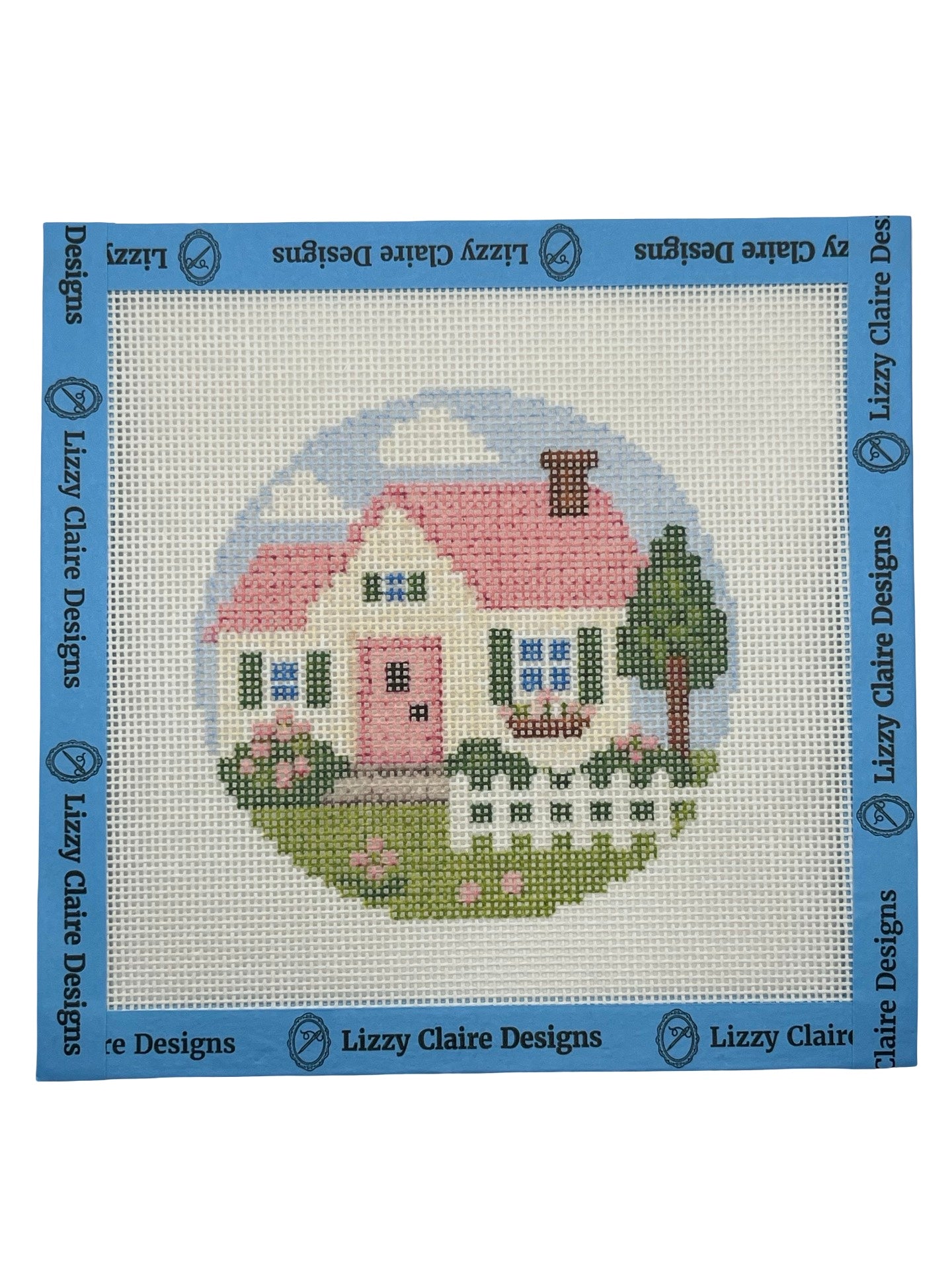 Cozy Cottage - Happy Farm Collection - 4 inch Round - 18 mesh - 6 x 6 - Needlepoint Canvas