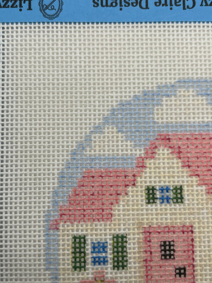 Cozy Cottage - Happy Farm Collection - 4 inch Round - 18 mesh - 6 x 6 - Needlepoint Canvas