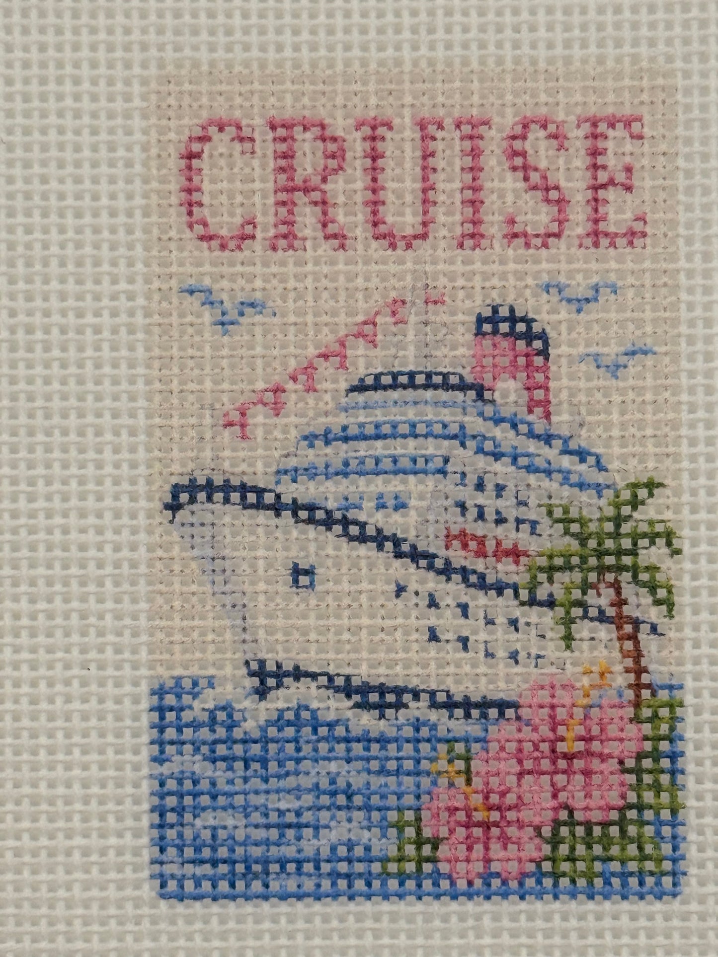 Cruise - Luggage Tag Sized - 18 Mesh - 6 x 6 - Needlepoint Canvas