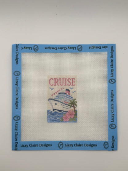 Cruise - Luggage Tag Sized - 18 Mesh - 6 x 6 - Needlepoint Canvas