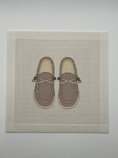 Dad Shoes - 13 mesh - 6 x 6 - Needlepoint Canvas