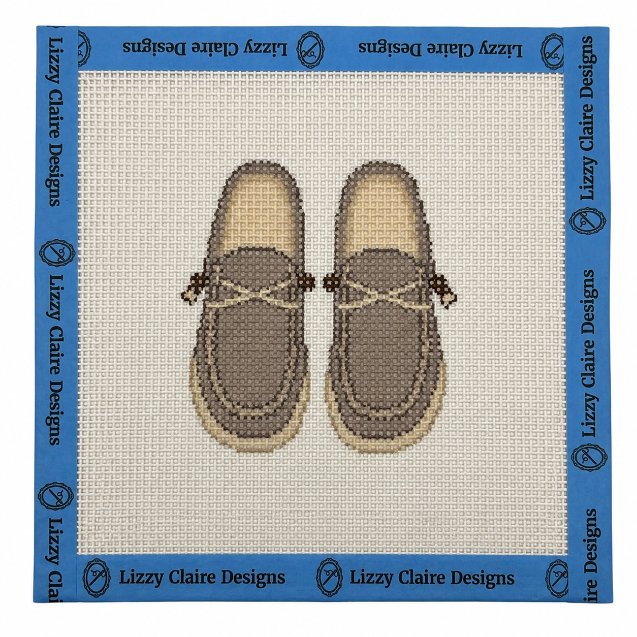 Dad Shoes - 13 mesh - 6 x 6 - Needlepoint Canvas