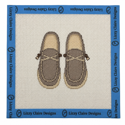 Dad Shoes - 13 mesh - 6 x 6 - Needlepoint Canvas