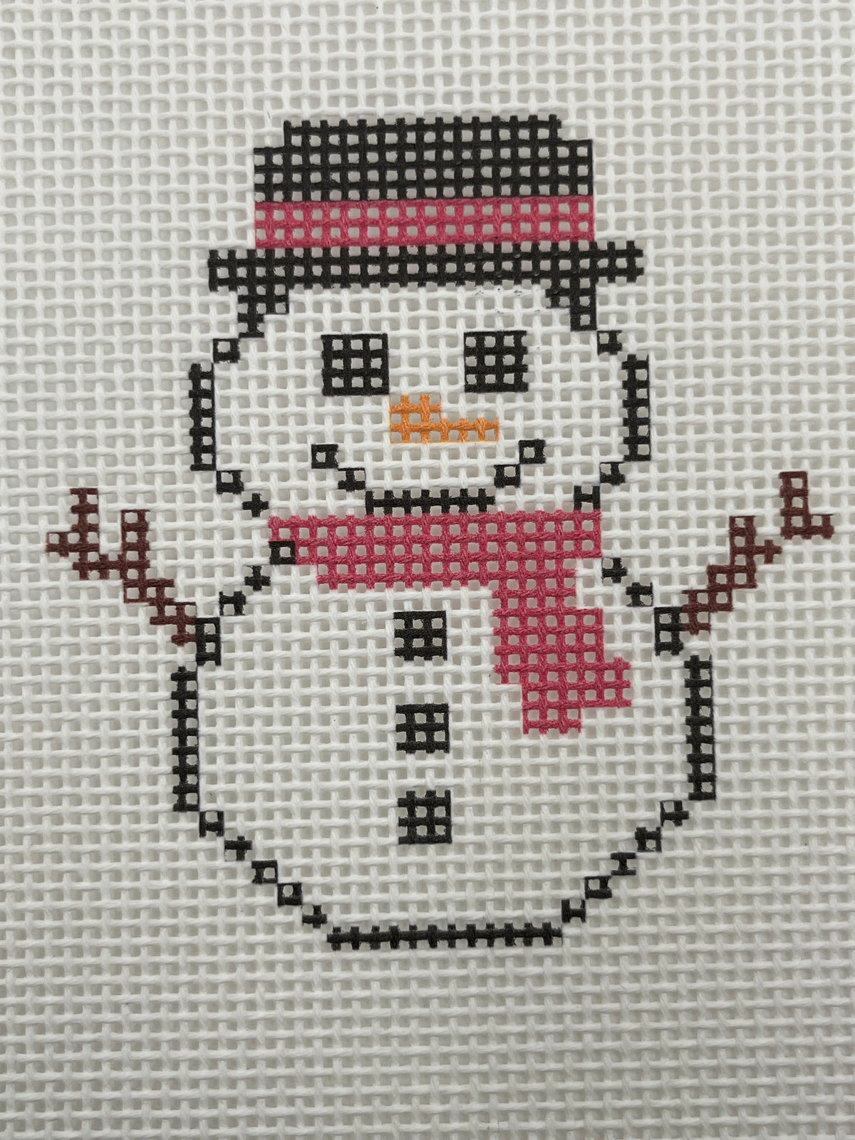 Do You Want to Stitch a Snowman - 13 mesh - 7 x 7 - Needlepoint Canvas