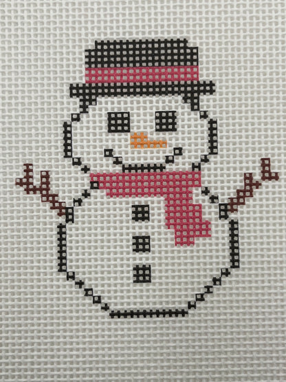 Do You Want to Stitch a Snowman - 13 mesh - 7 x 7 - Needlepoint Canvas