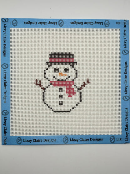 Do You Want to Stitch a Snowman - 13 mesh - 7 x 7 - Needlepoint Canvas