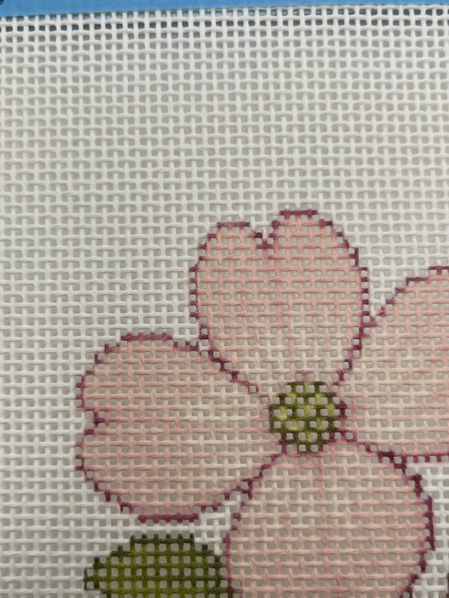 Dogwood Flower - 13 mesh - 7 x 7 - Needlepoint Canvas