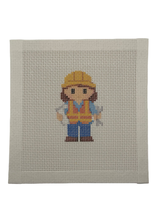 Engineer Lizzy Claire - 13 mesh - 6 x 6 - Needlepoint Canvas