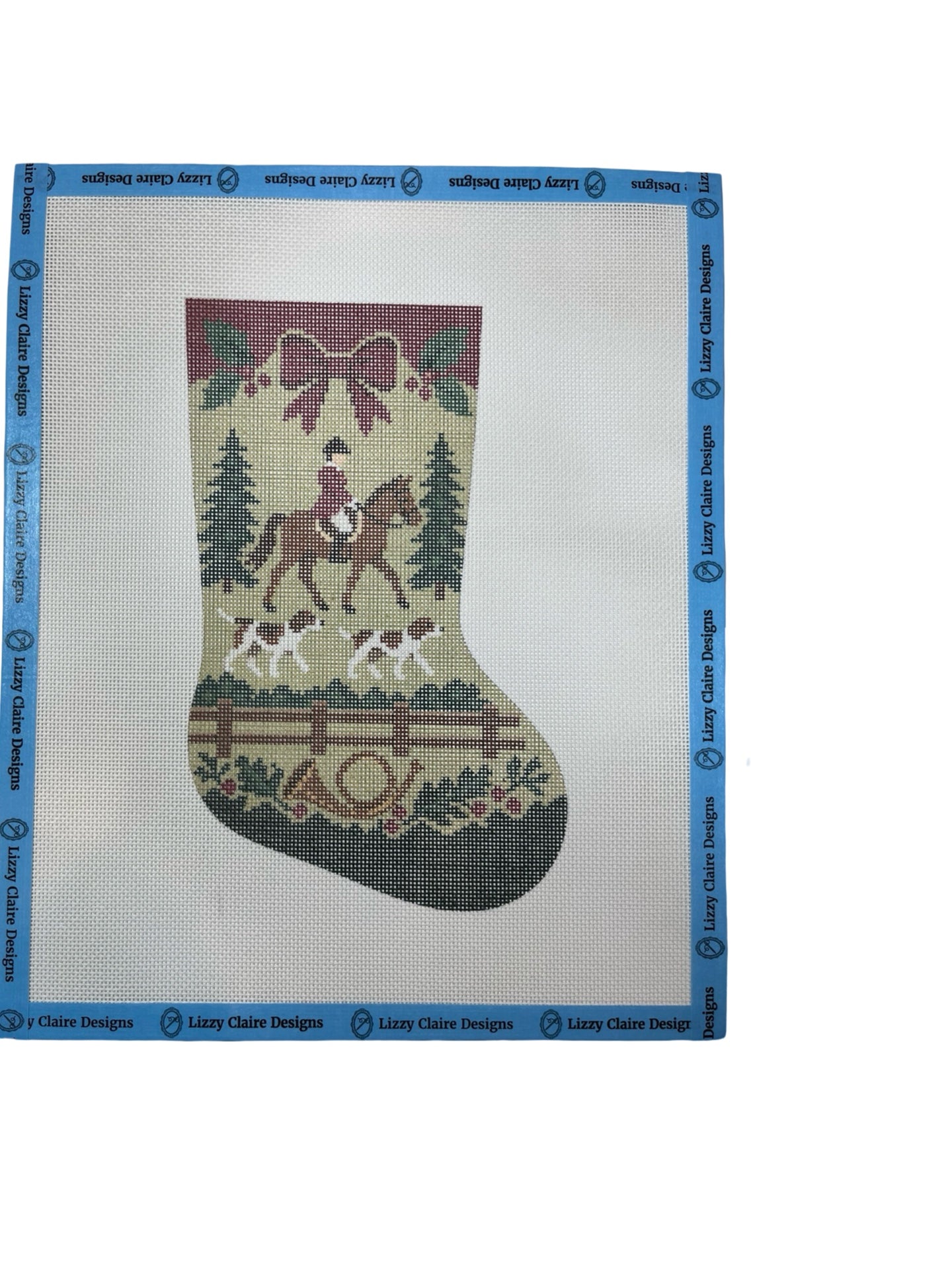 English Hunt Christmas Stocking - 18 mesh - 10 x 12 - Needlepoint Canvas