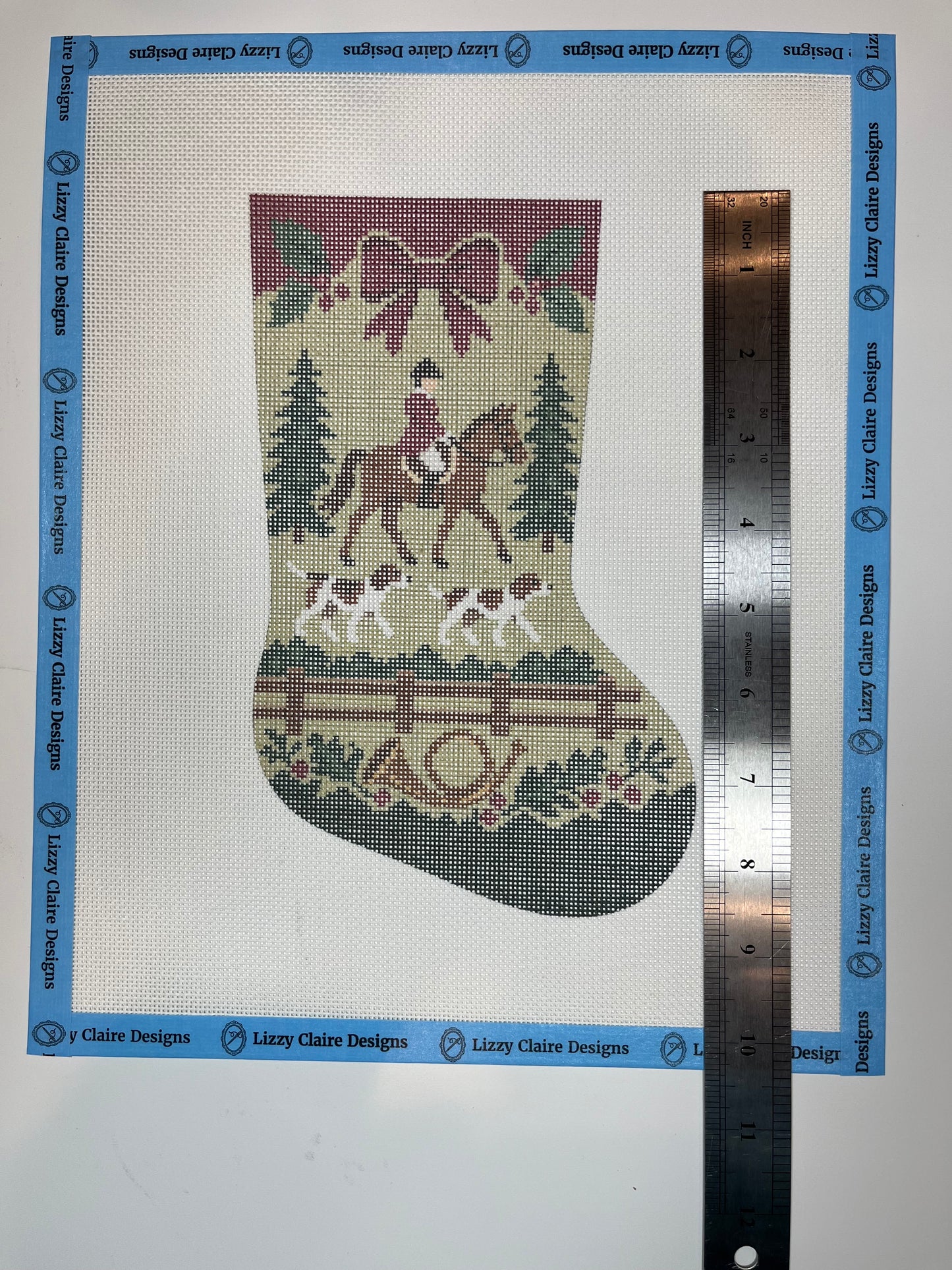 English Hunt Christmas Stocking - 18 mesh - 10 x 12 - Needlepoint Canvas