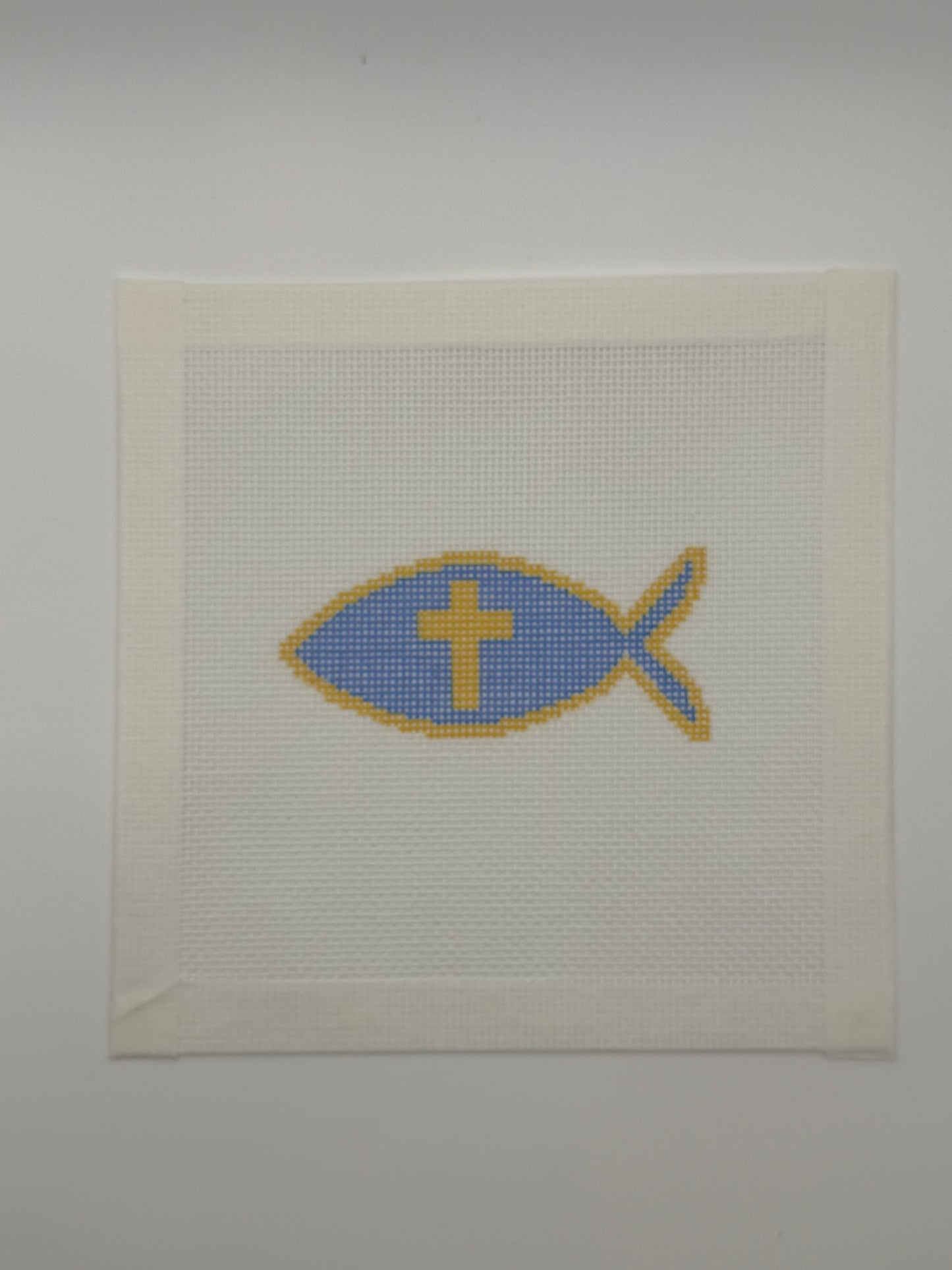 Faith Fish - 18 mesh - 6 x 6 - Needlepoint Canvas