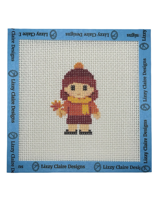 Fall Lizzy Claire - 13 mesh - 6 x 6 - Needlepoint Canvas