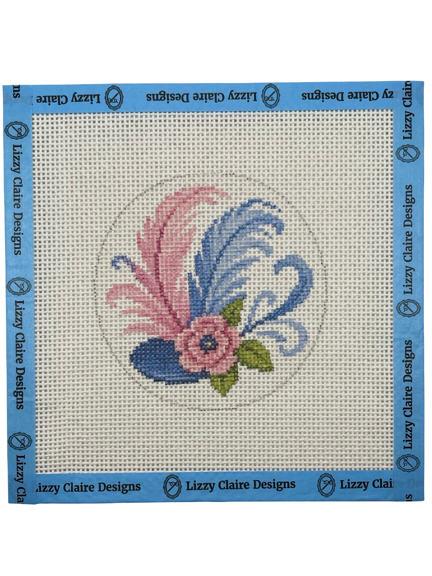 Fascinator - Feather Hat - 13 mesh - 4 inch Round - 7 x 7 - Needlepoint Canvas