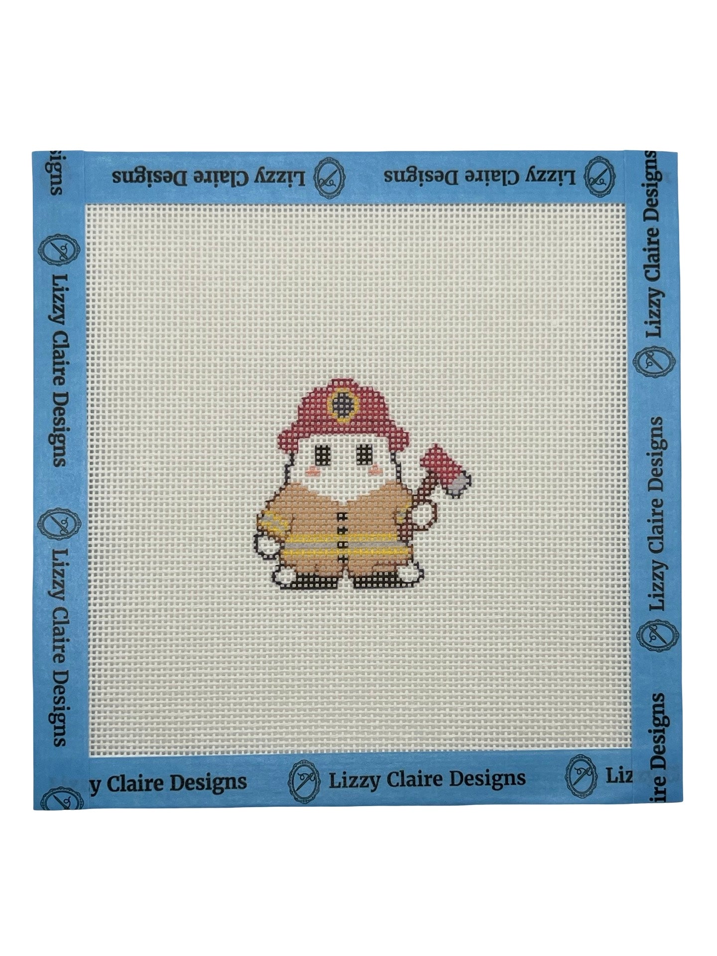 Fire Fighter Ghost - 18 mesh - 6 x 6 - Needlepoint Canvas