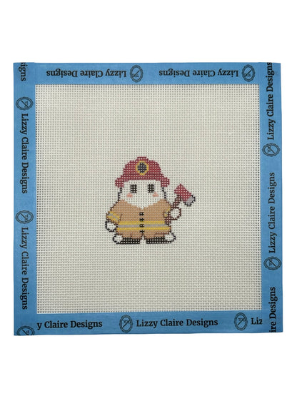 Fire Fighter Ghost - 18 mesh - 6 x 6 - Needlepoint Canvas