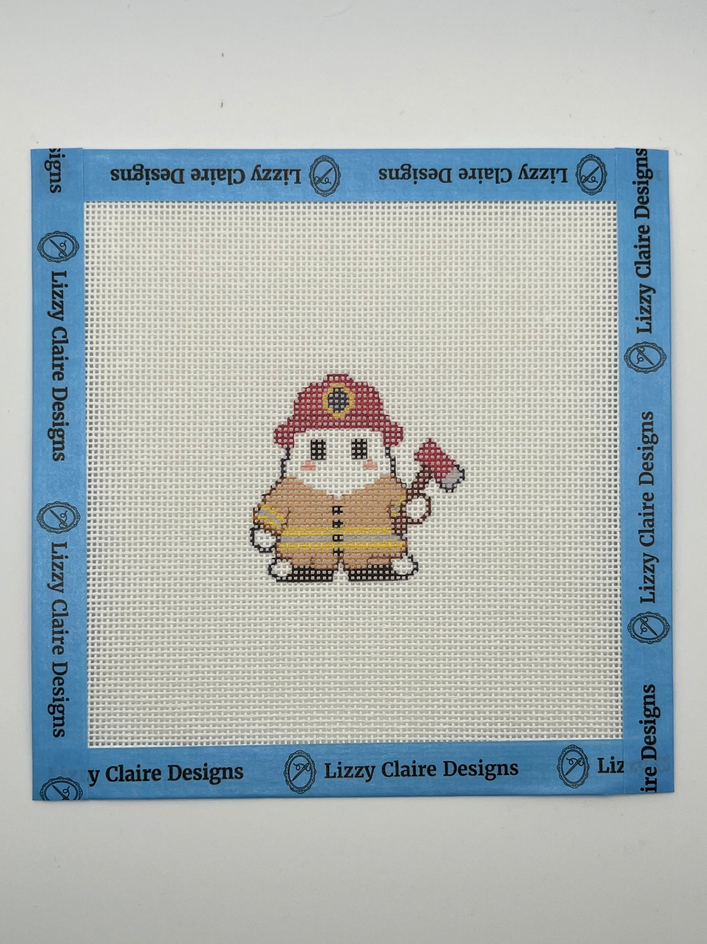 Fire Fighter Ghost - 18 mesh - 6 x 6 - Needlepoint Canvas