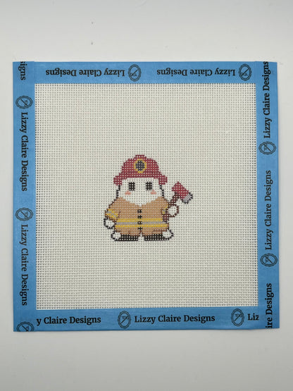 Fire Fighter Ghost - 18 mesh - 6 x 6 - Needlepoint Canvas