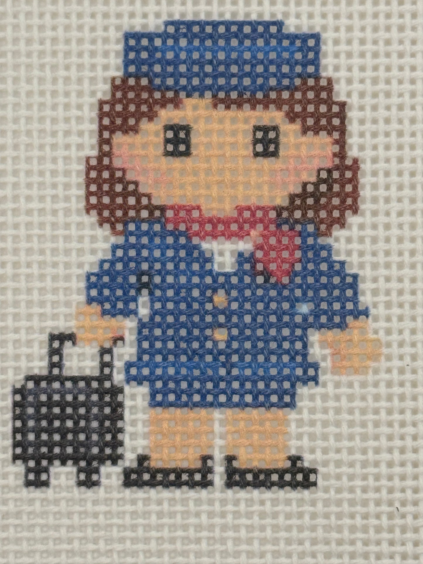 Flight Attendant Lizzy Claire - 13 mesh - 6 x 6 - Needlepoint Canvas