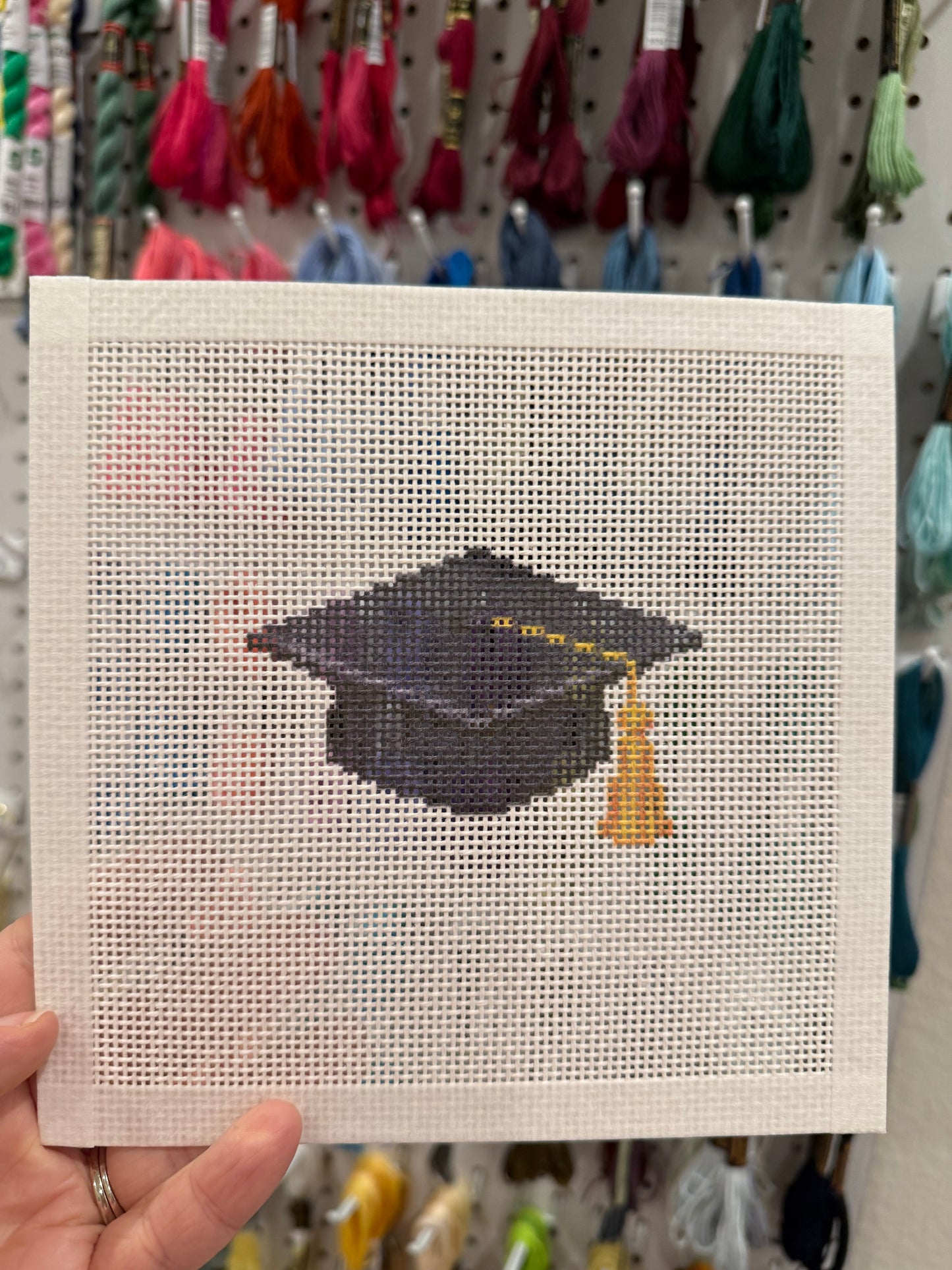 Graduation Cap - 13 mesh - 7 x 7 - Needlepoint Canvas