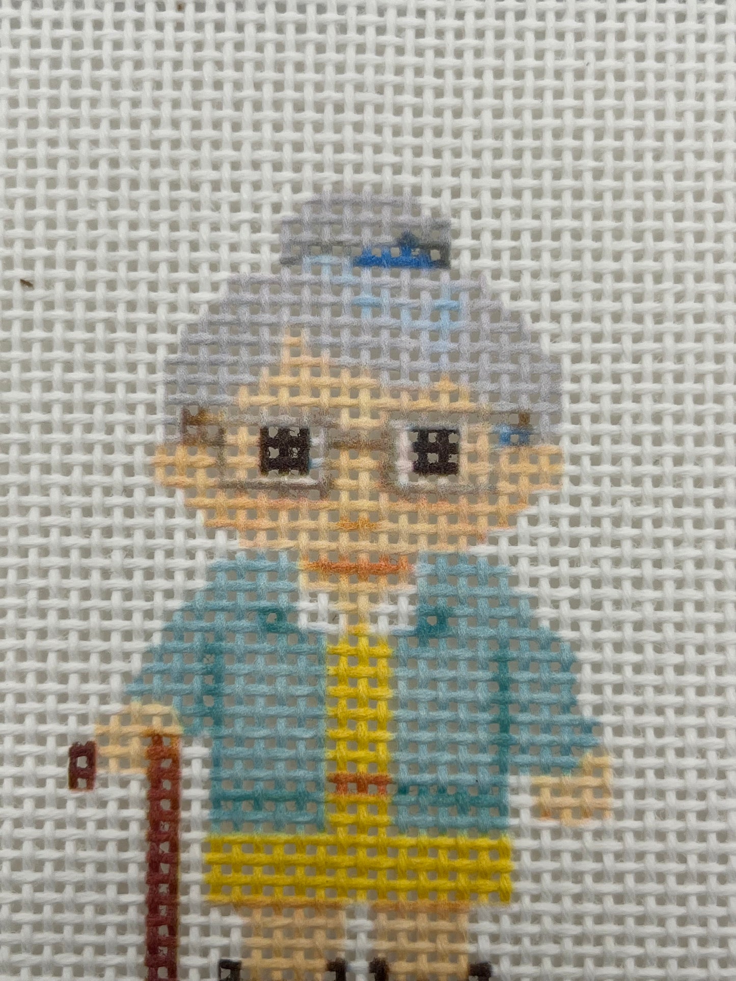 Grandma Lizzy Claire - 13 mesh - 6 x 6 - Needlepoint Canvas