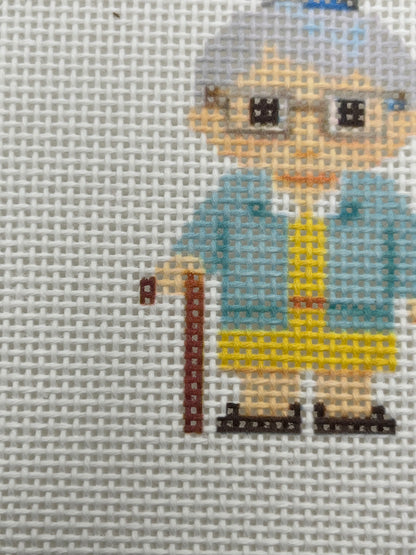 Grandma Lizzy Claire - 13 mesh - 6 x 6 - Needlepoint Canvas