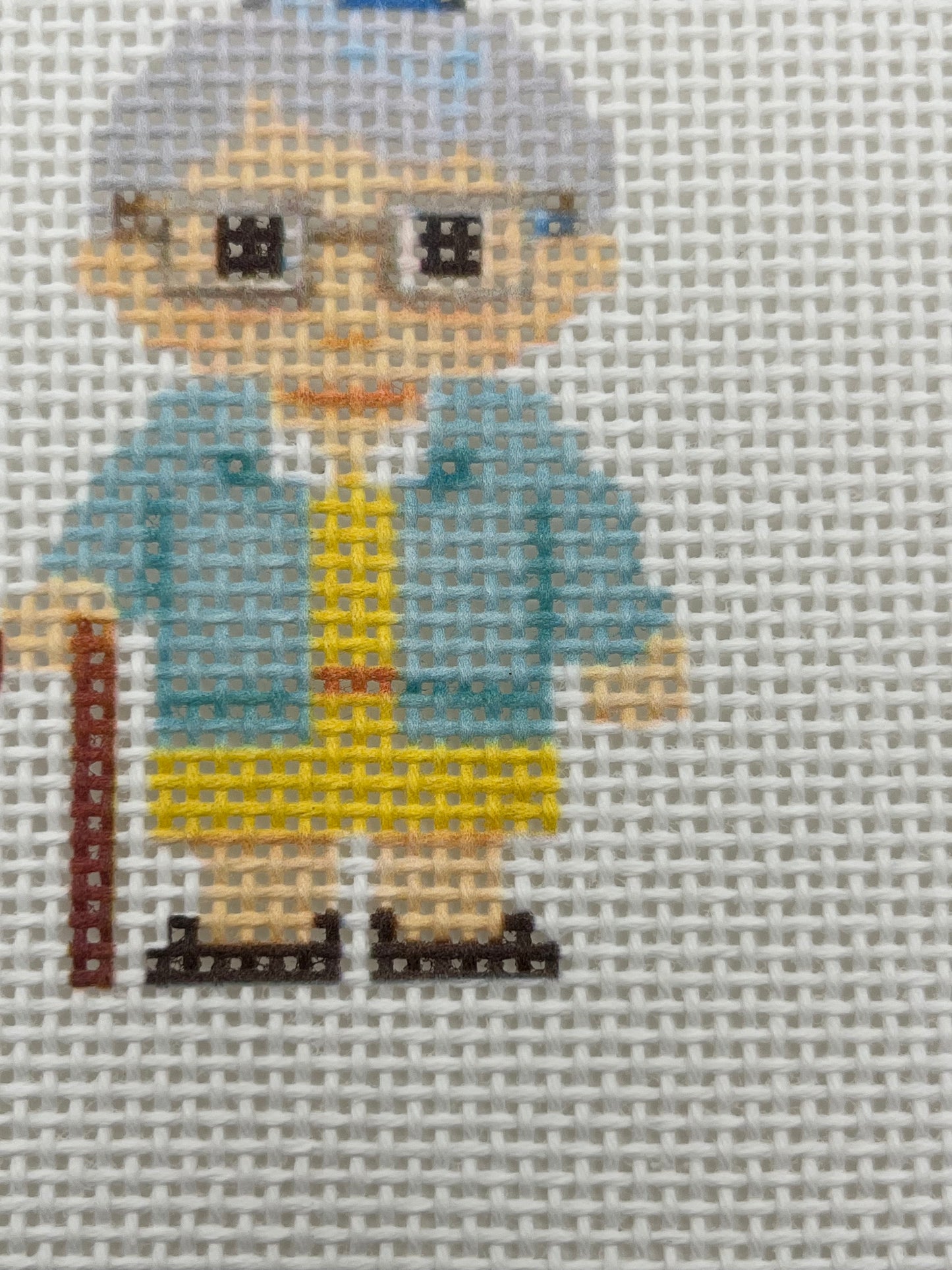 Grandma Lizzy Claire - 13 mesh - 6 x 6 - Needlepoint Canvas