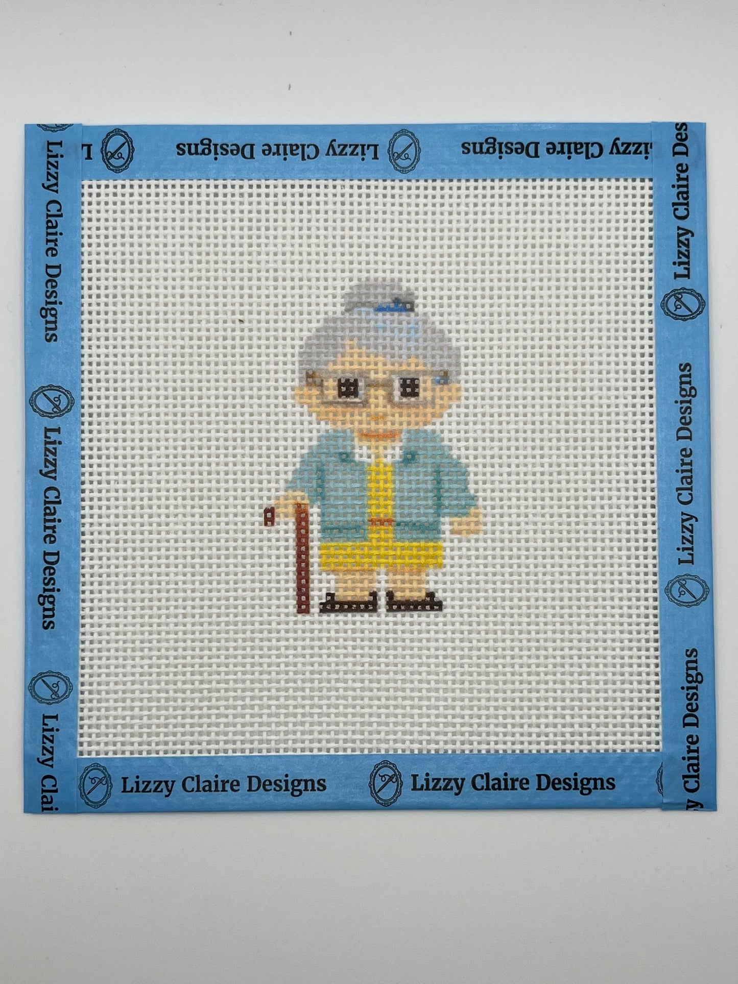 Grandma Lizzy Claire - 13 mesh - 6 x 6 - Needlepoint Canvas