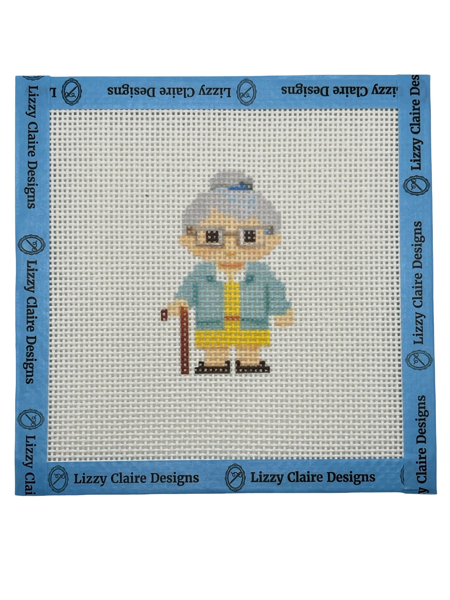 Grandma Lizzy Claire - 13 mesh - 6 x 6 - Needlepoint Canvas
