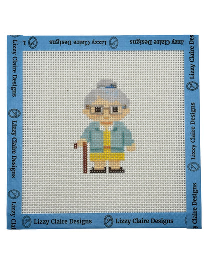 Grandma Lizzy Claire - 13 mesh - 6 x 6 - Needlepoint Canvas
