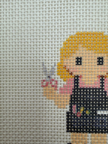 Hairdresser Lizzy Claire - 13 mesh - 6 x 6 - Needlepoint Canvas