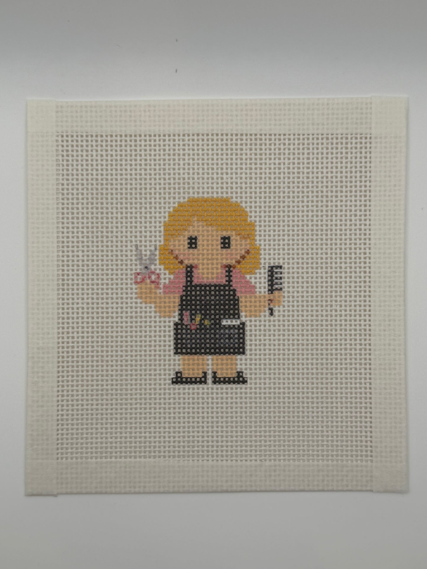 Hairdresser Lizzy Claire - 13 mesh - 6 x 6 - Needlepoint Canvas