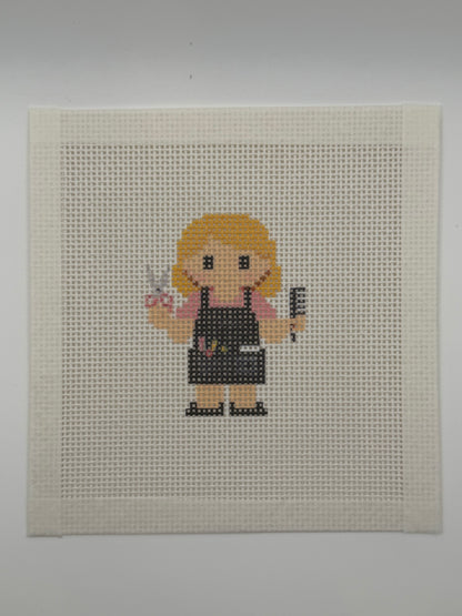 Hairdresser Lizzy Claire - 13 mesh - 6 x 6 - Needlepoint Canvas