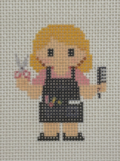 Hairdresser Lizzy Claire - 13 mesh - 6 x 6 - Needlepoint Canvas