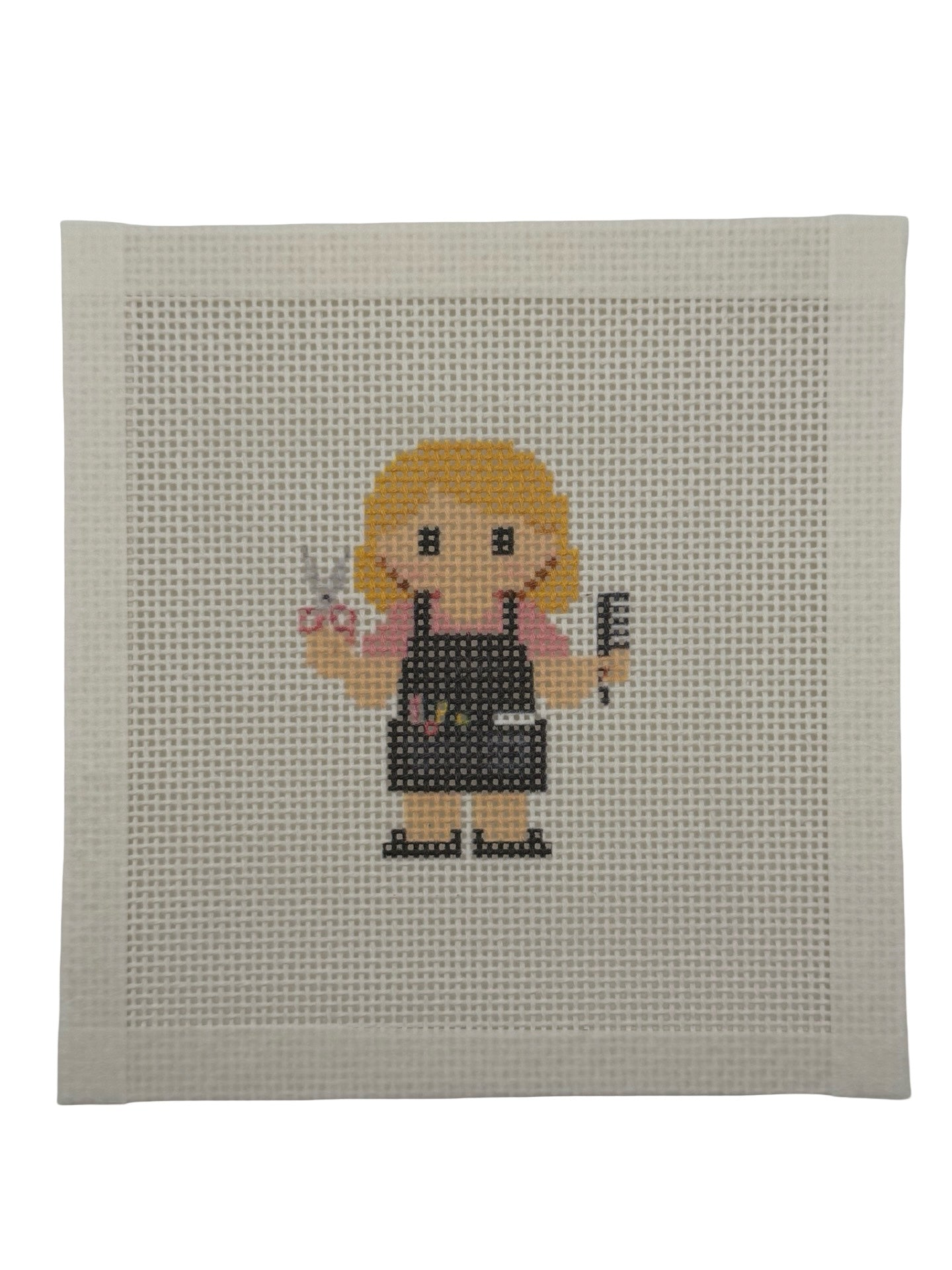 Hairdresser Lizzy Claire - 13 mesh - 6 x 6 - Needlepoint Canvas