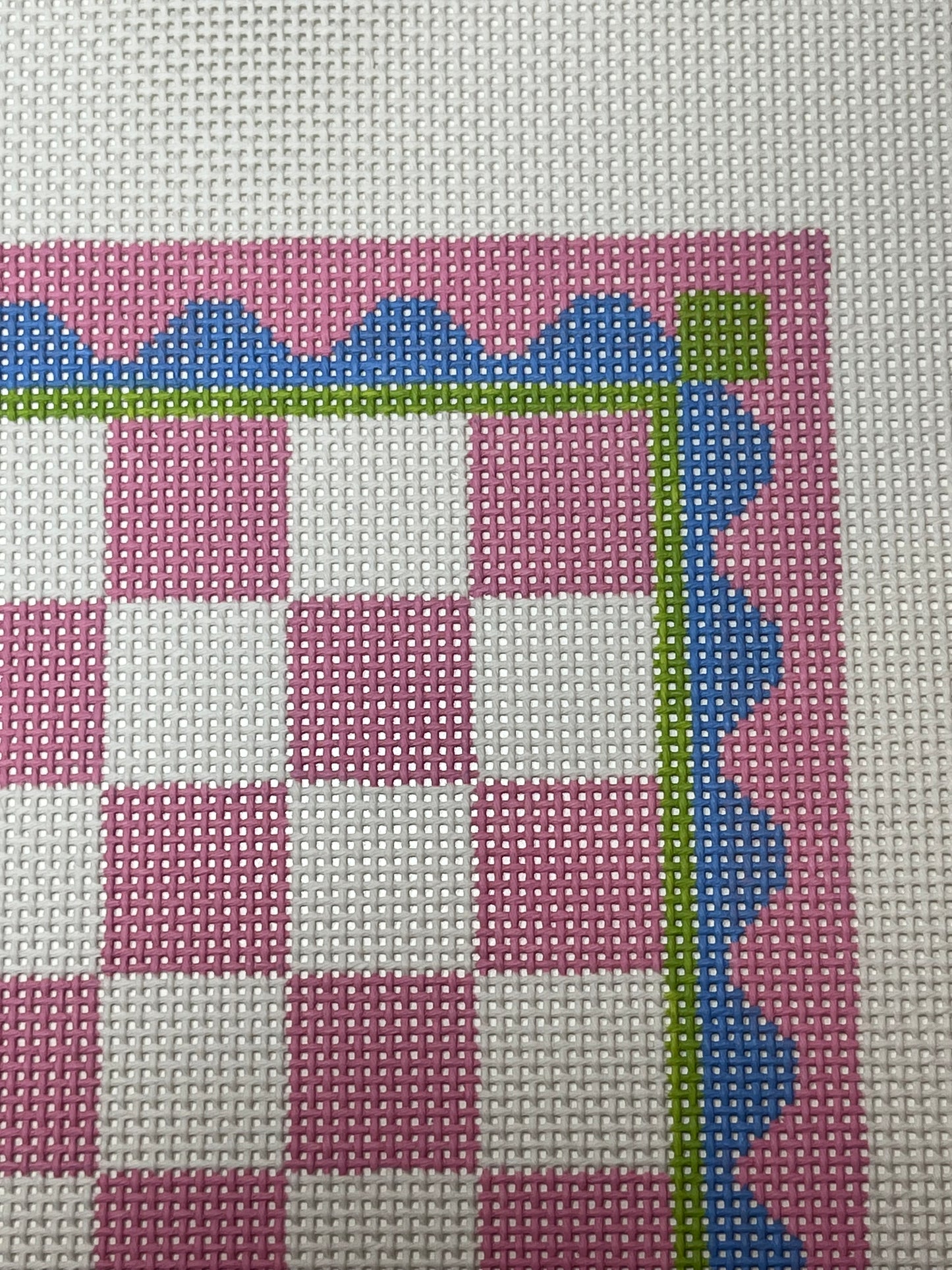 Hand Painted Chess Board - 13 mesh - 13.25 x 13.25 - Needlepoint Canvas - Lizzy Claire Designs