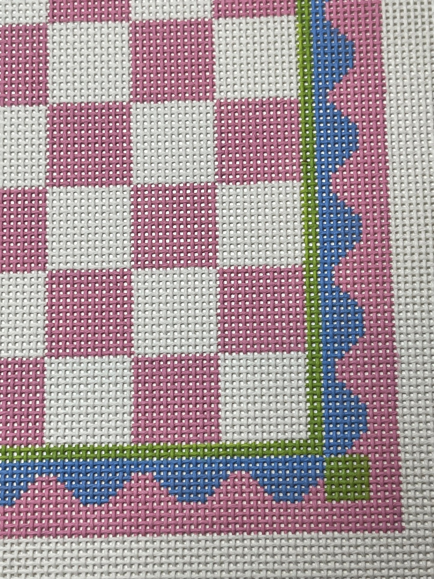 Hand Painted Chess Board - 13 mesh - 13.25 x 13.25 - Needlepoint Canvas - Lizzy Claire Designs