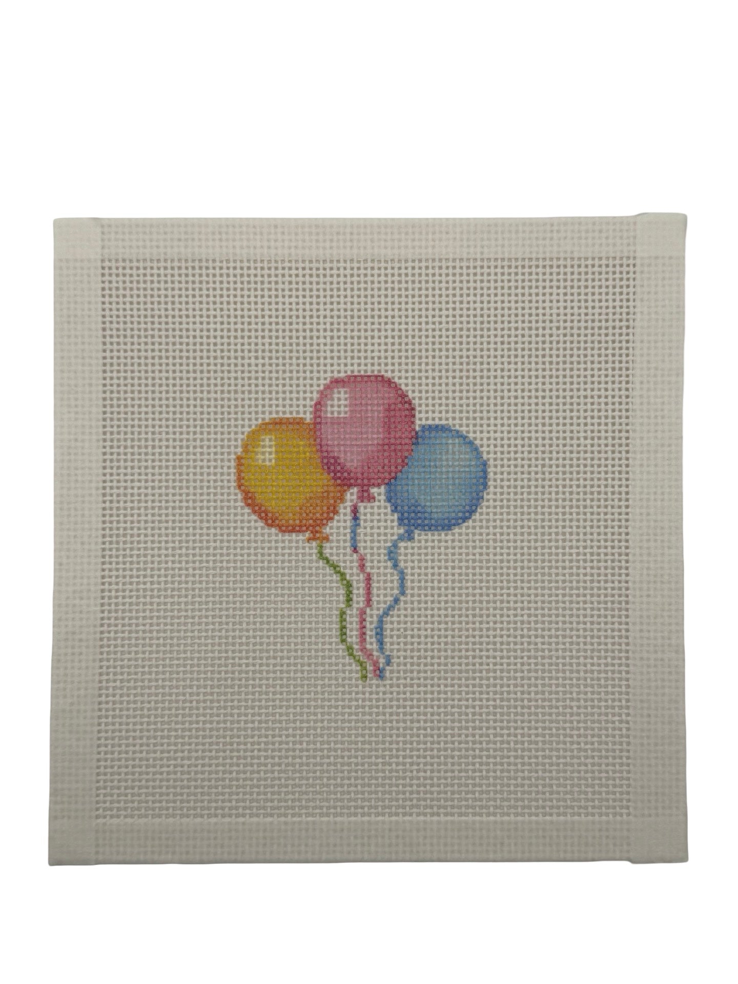 Happy Birthday Balloons - 13 mesh - 7 x 7 - Needlepoint Canvas