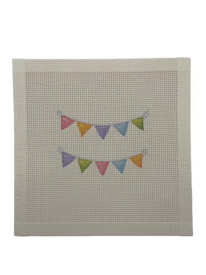 Happy Birthday Banner - 13 mesh - 7 x 7 - Needlepoint Canvas