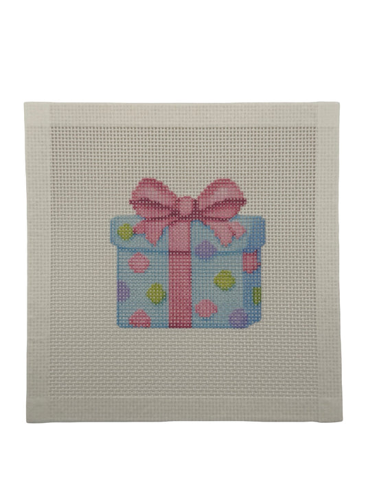 Happy Birthday Present - 13 mesh - 7 x 7 - Needlepoint Canvas