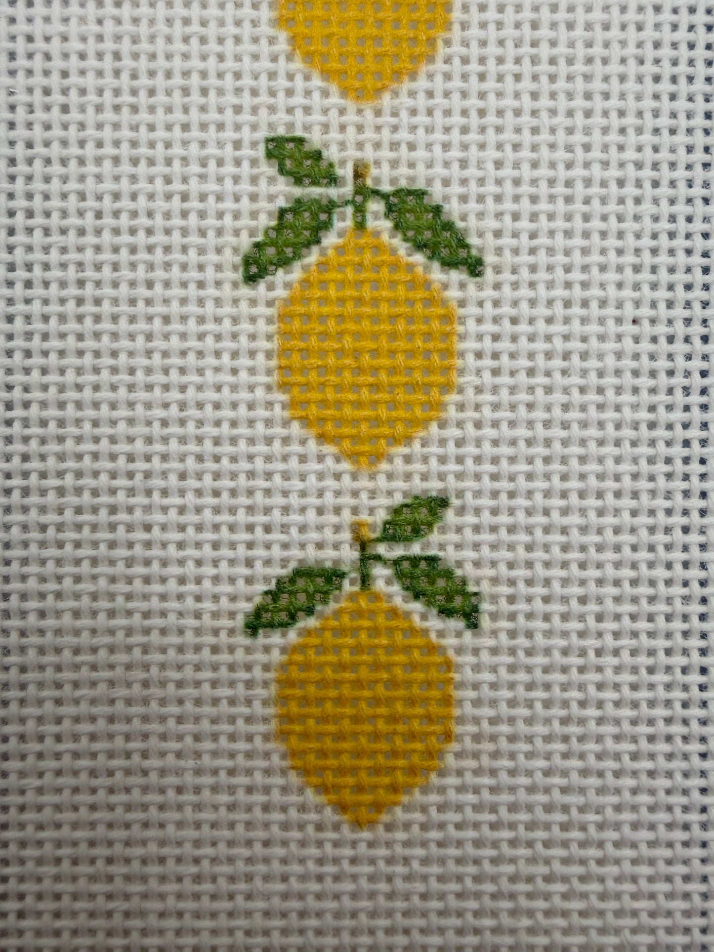 Sweet Lemons - 13 mesh - 4 x 8 - Needlepoint Canvas