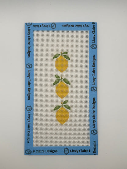 Sweet Lemons - 13 mesh - 4 x 8 - Needlepoint Canvas