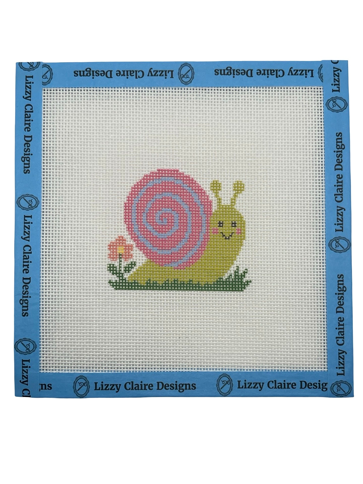 Happy Snail - 18 mesh - 6 x 6 - Needlepoint Canvas