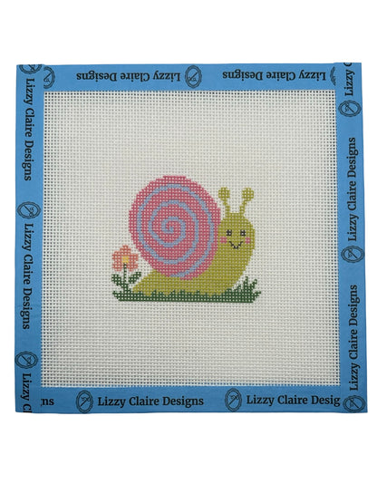 Happy Snail - 18 mesh - 6 x 6 - Needlepoint Canvas