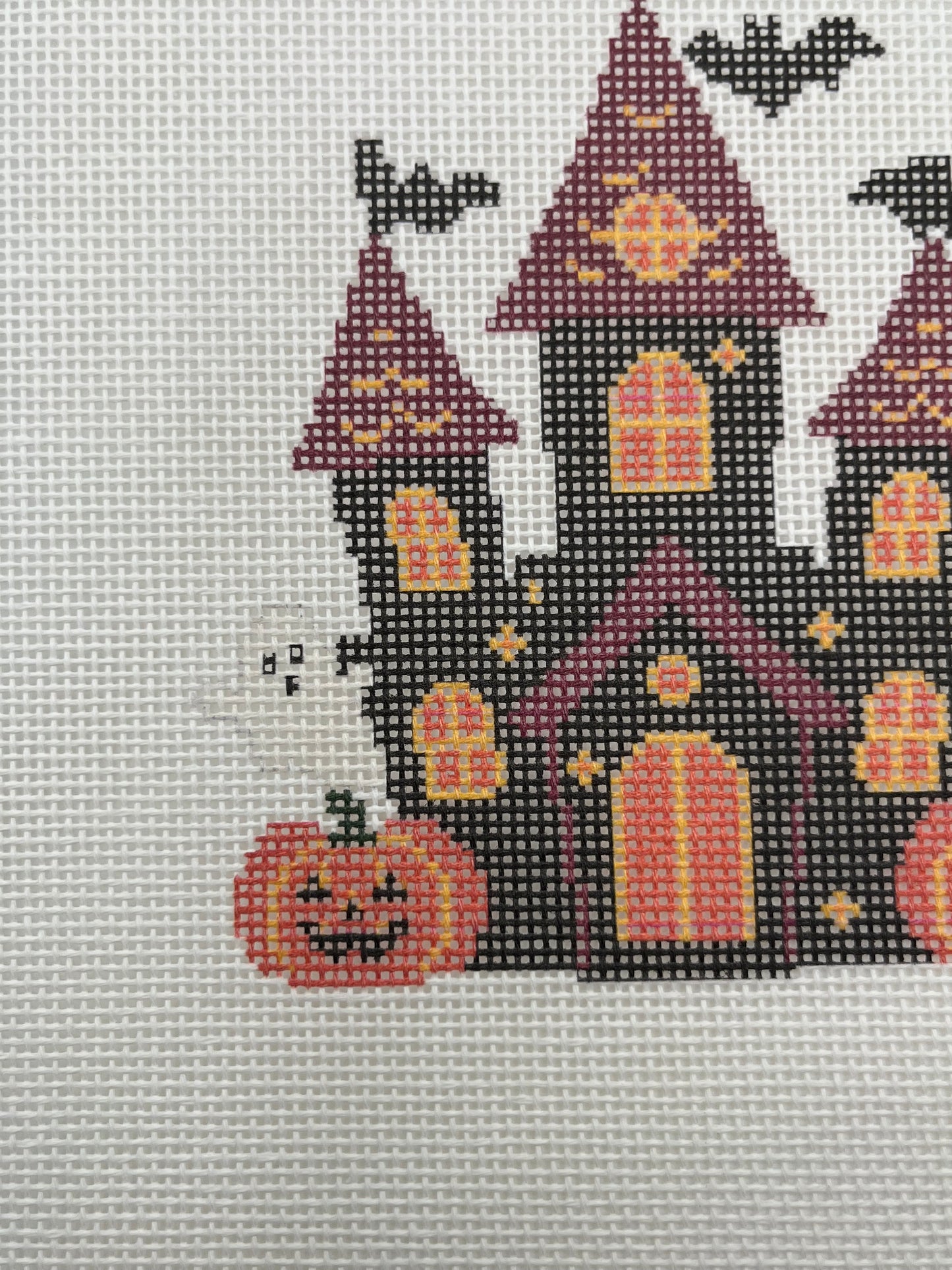 Haunted House - 18 mesh - 8 x 8 - Needlepoint Canvas