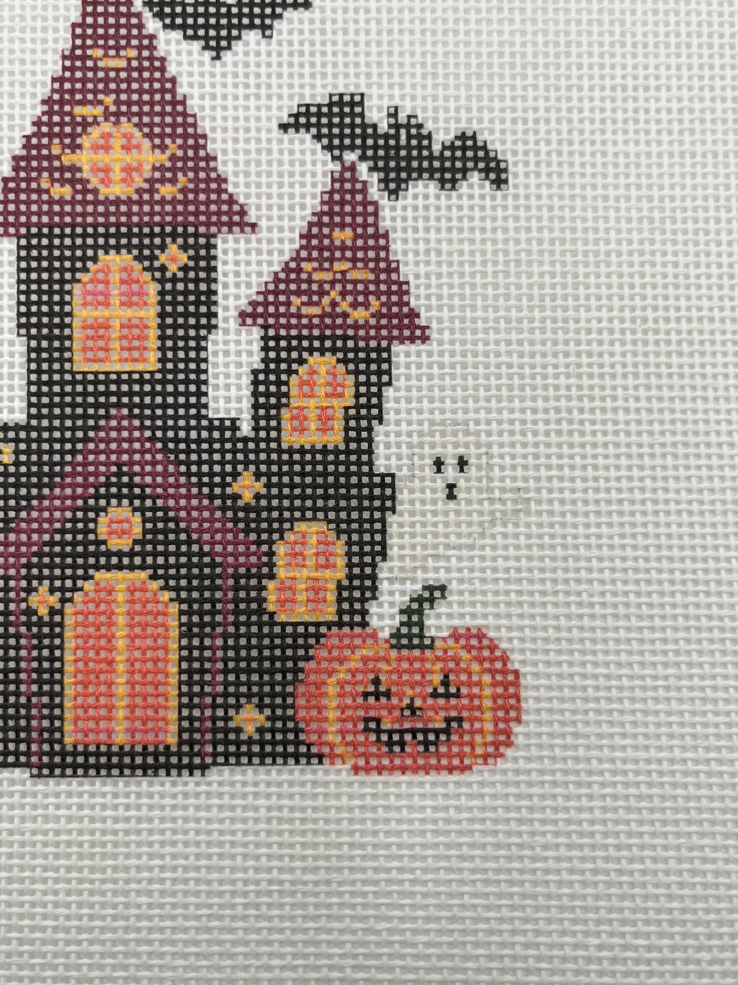 Haunted House - 18 mesh - 8 x 8 - Needlepoint Canvas